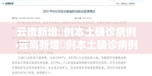 云南新增無例本土确诊病例›云南新增無例本土确诊病例详细情况公布 云南新增無例本土确诊病例›云南新增無例本土确诊病例详细情况公布
