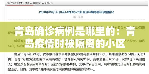 青岛确诊病例是哪里的：青岛疫情时被隔离的小区